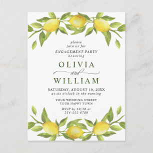 Lemon Greenery ENGAGEMENT PARTY Invitation