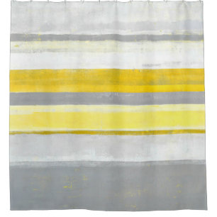 'Lemon' Grey and Yellow Abstract Art