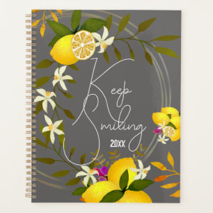 Lemon Grey Spiral Photo Notebook Planner