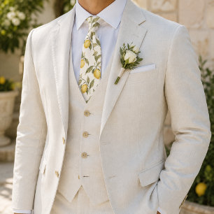 Lemon Grove Amalfi Botanical Wedding Tie