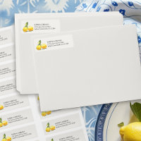 Lemon Grove Fruit Lemons on Cream Return Address