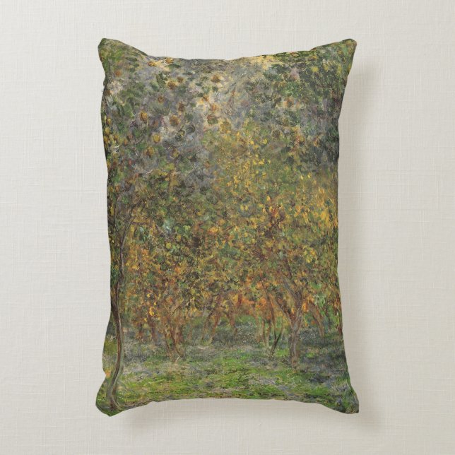 Lemon Grove in Bordighera by Claude Monet Accent Pillow (Front(Vertical))