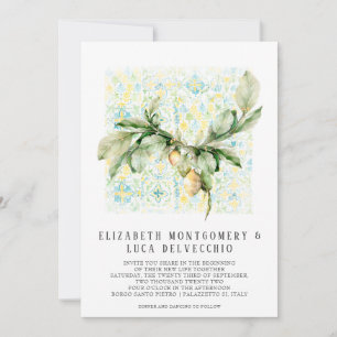 Lemon Grove italienne   Boho Botanical Invitation