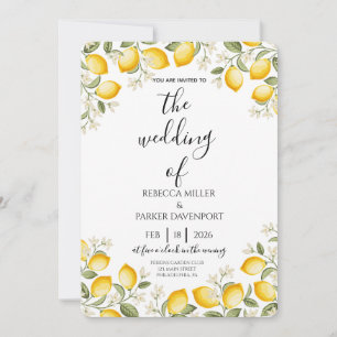 Lemon Grove Romance Wedding Invitation