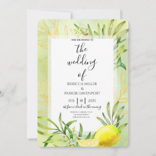 Lemon Grove Romance Wedding Invitation
