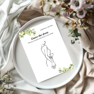 Lemon Guess  bride dress bridal shower game Card
