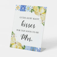 Lemon Guess How Many Kisses Bridal Shower Game