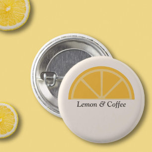 Lemon Half-Slice  1 Inch Round Button