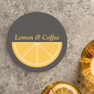 Lemon Half-Slice Round Paper Coaster
