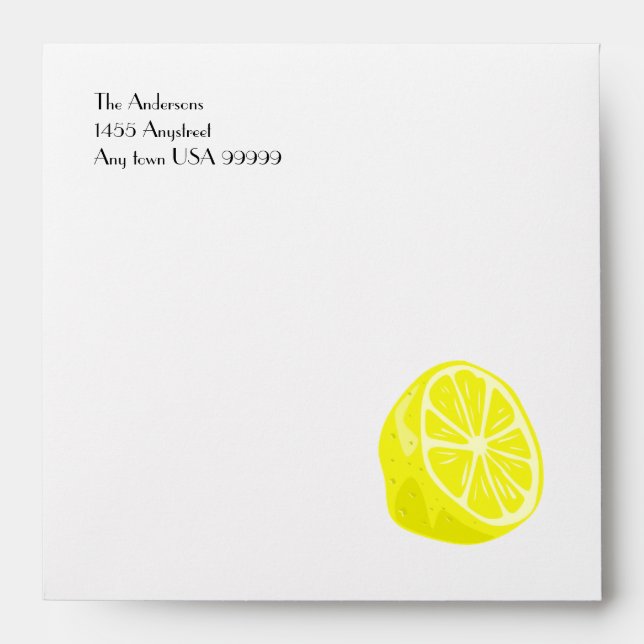 Lemon Half Square Envelopes (Front)