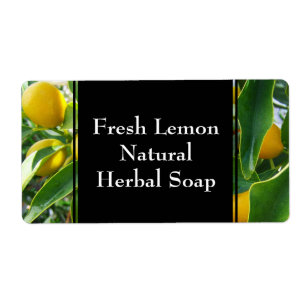 Lemon Herbal Garden Herb Custom Label