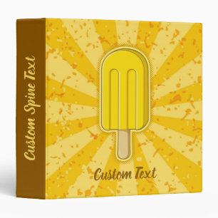 Lemon Ice Cream Stick 3 Ring Binder