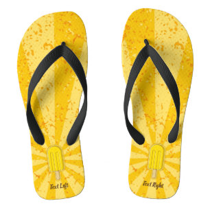 Lemon Ice Cream Stick Flip Flops