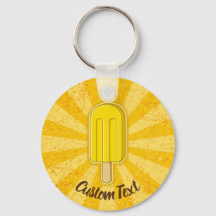 Lemon Ice Cream Stick Keychain