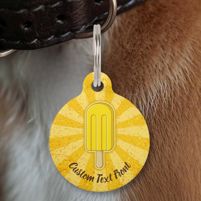 Lemon Ice Cream Stick Pet Tag (Creator Uploaded)