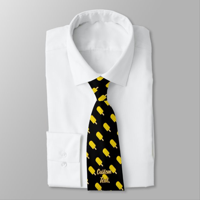 Lemon Ice Cream Stick Tie (Tied)