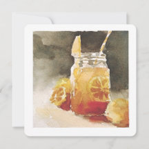lemon iced tea greeting card