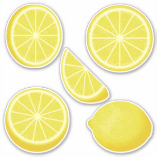 Lemon Icon Set Stickers