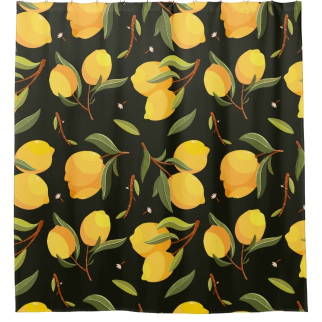 Lemon Illustration: Handpainted Seamless Pattern. (Front)