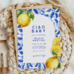 Lemon Italian Amalfi Blue Tile Baby Shower Invitation<br><div class="desc">Invite your guests to a delightful celebration with our Lemon Italian Amalfi Blue Tile Baby Shower Invitation. This invitation captures the essence of the stunning Amalfi Coast with its vibrant lemon motifs and intricate blue tile designs,  perfect for a fresh and elegant baby shower.</div>