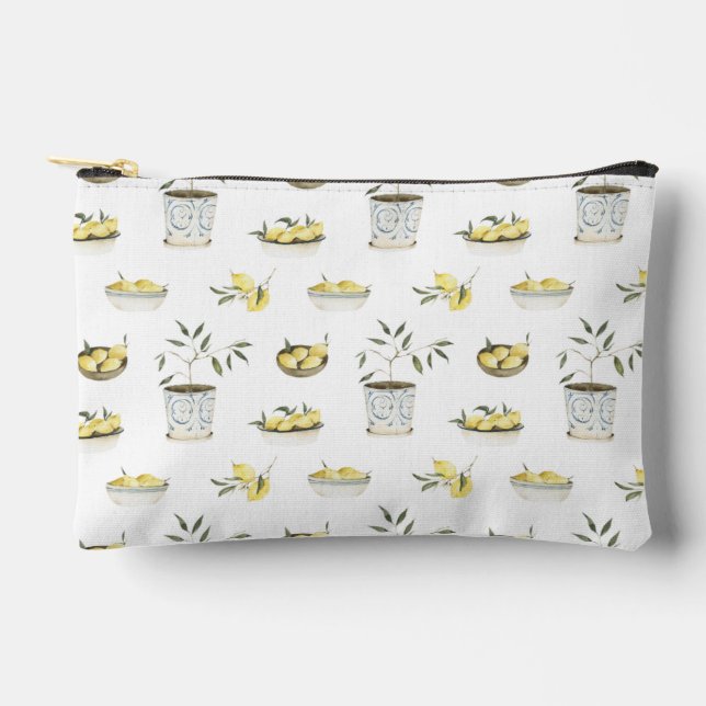 Lemon Italian cute classy makeup bag (Front)