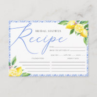 Lemon Italian Positano Blue Bridal Shower Recipe