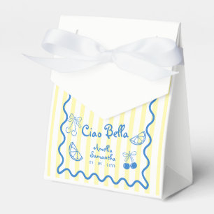 Lemon italian Whimsical Doodle bridal shower  Favor Box