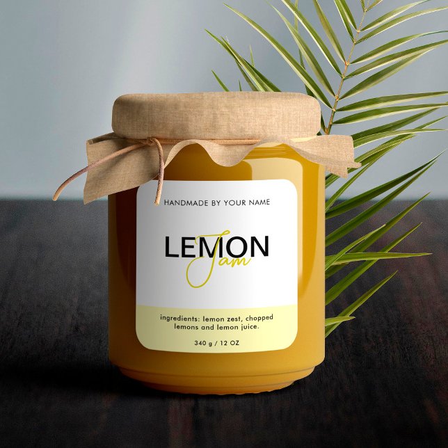 Lemon Jam Product Label Stickers Packaging (Creator Uploaded)