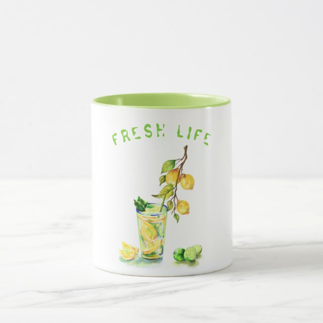 Lemon Juice Cool Drink Lemonade Mug Custom Text (Center)