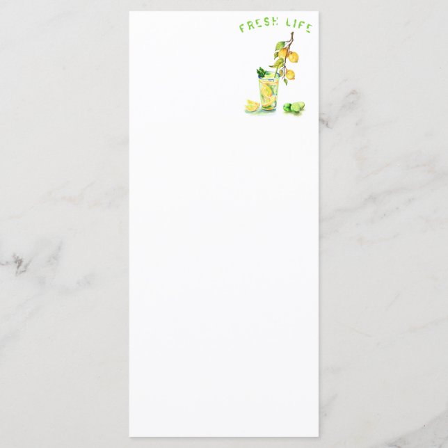 Lemon Juice Cool Drink Summer Party Menu (Back)