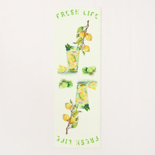 Lemon Juice Drink Cool Lemonade Funny Yoga Mat