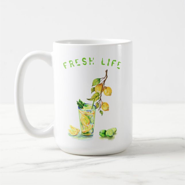Lemon Juice Drink Lemons Mug (Left)