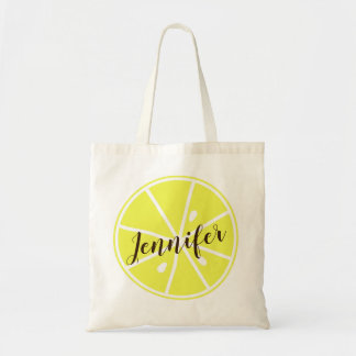 Lemon juice slice, summer Judy fruits Tote Bag