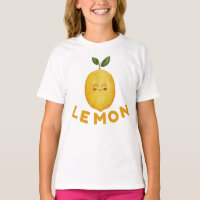 Lemon Kids T-Shirt, Cute Fruit Shirt for Girls