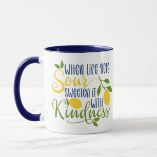 Lemon Kindness Quote Mug