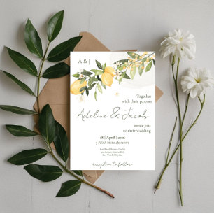 Lemon Kissed Wedding Invitation