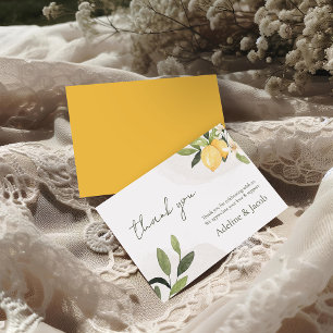 Lemon Kissed Wedding Thank You Card