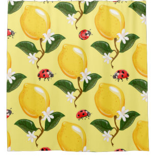 Lemon Ladybug: Tropical Yellow Pattern.