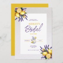 Lemon Lavender Bridal Shower Invitation