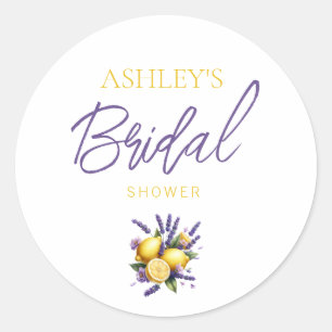 Lemon Lavender Favour Sticker