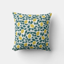 Lemon & Leaf All-Over Print Hand Drawn