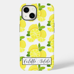Lemon lemons lemon slices tropical yellow fruit  Case-Mate iPhone 14 case