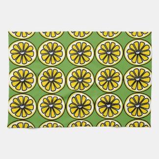 Lemon Lemons Slice Green Yellow Kitchen Dish Towel