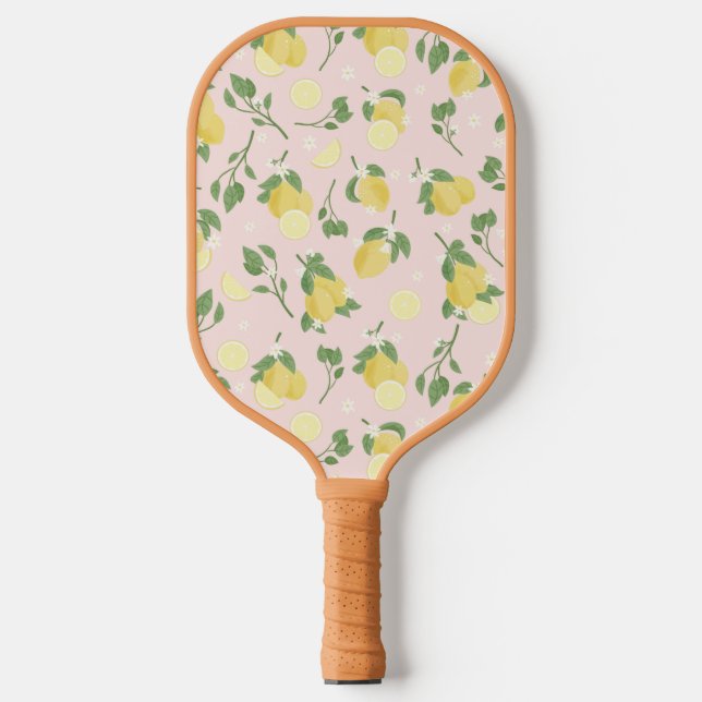 Lemon Light Pink Pickleball Paddle (Front)