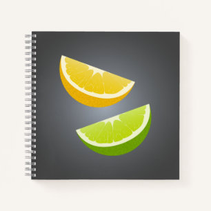 Lemon & Lime Citrus Spiral Notebook