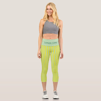 “LEMON-LIME” - CUSTOM HIGH-WAISTED CAPRI PANTS