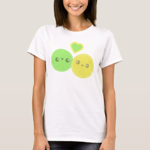 Lemon Lime Heart Kawaii T-shirt