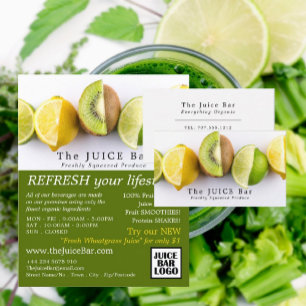 Lemon, Lime & Kiwi, Juice Bar Advertising Flyer