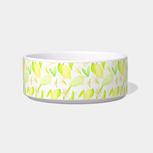 Lemon Lime Lovely Pet Bowl (Medium) (Front)