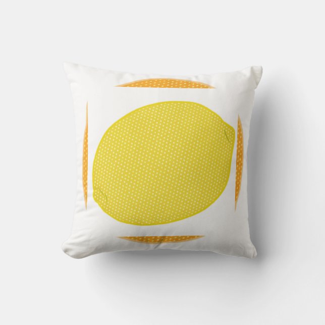 Lemon Lime Orange Digital Art Throw Pillow (Front)